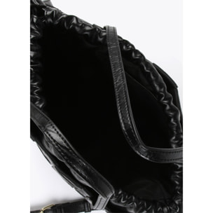 Borsa shopper intrecciata con texture