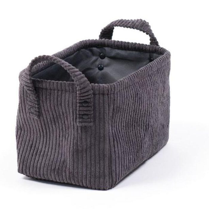 Panier de rangement rectangle COZY gris