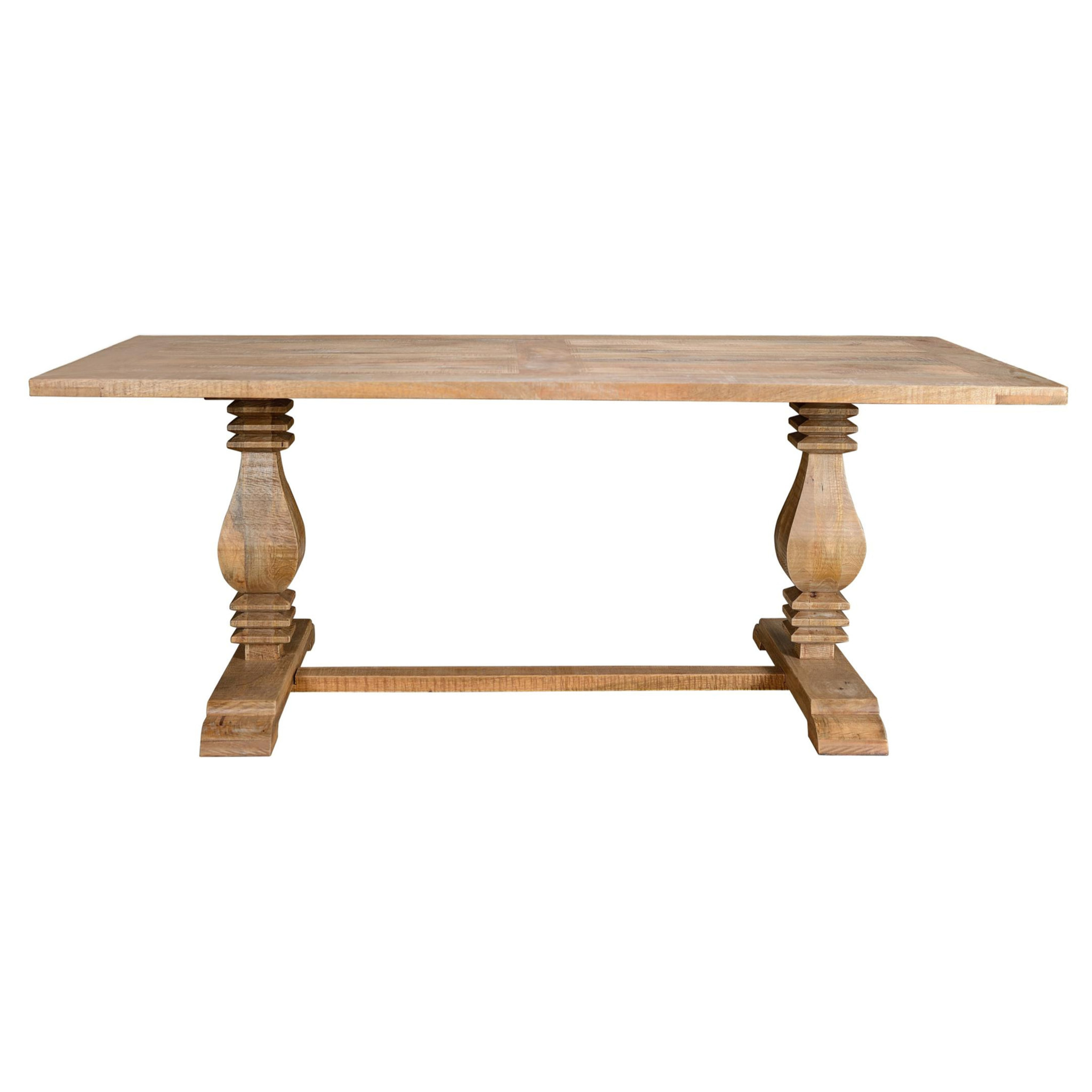 Mesas de Comedor de Madera de Mango 200 Cm Estilo Rústico Colonial