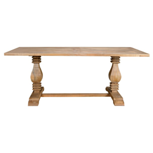 Mesas de Comedor de Madera de Mango 200 Cm Estilo Rústico Colonial