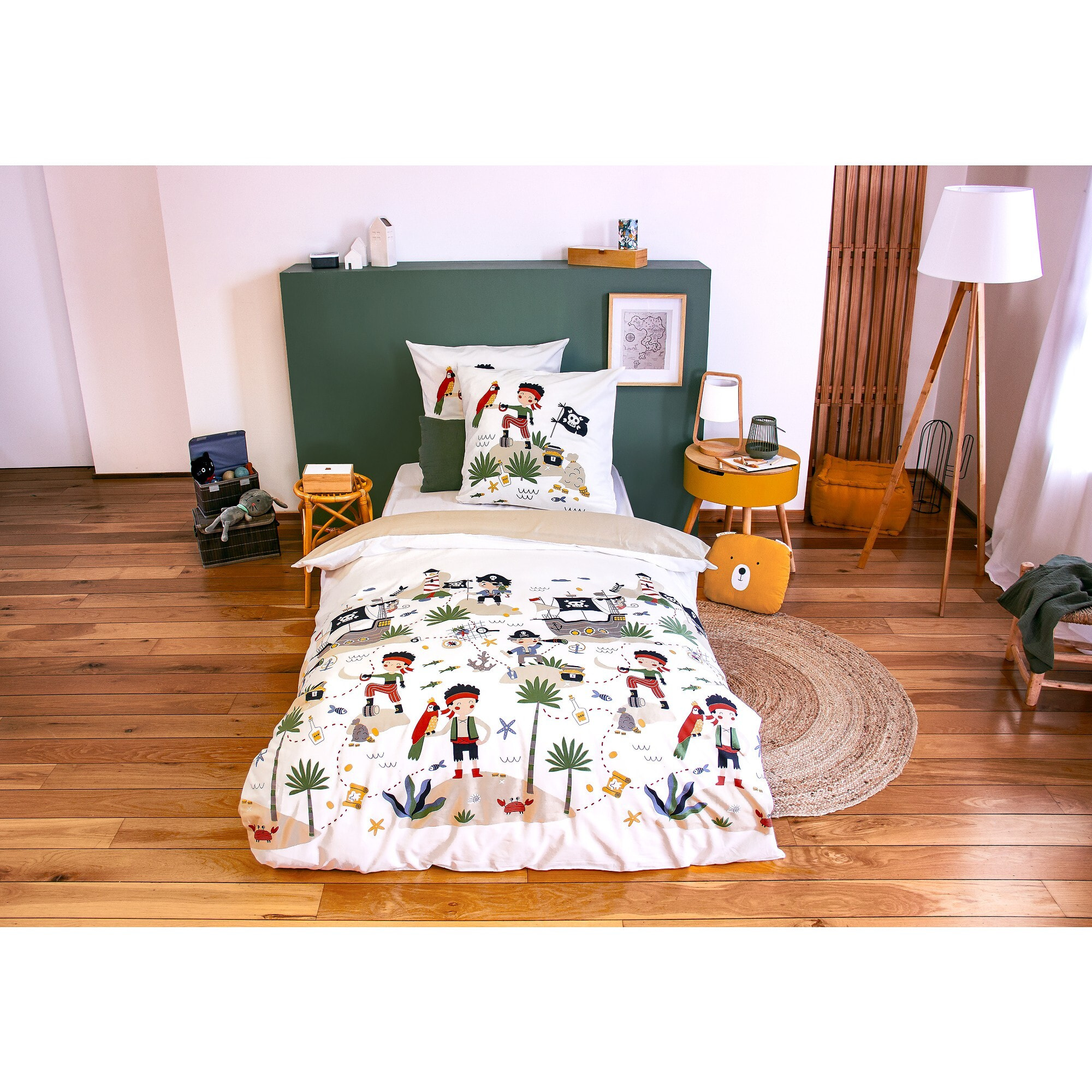 Parure de lit enfant 100% coton - Pirate