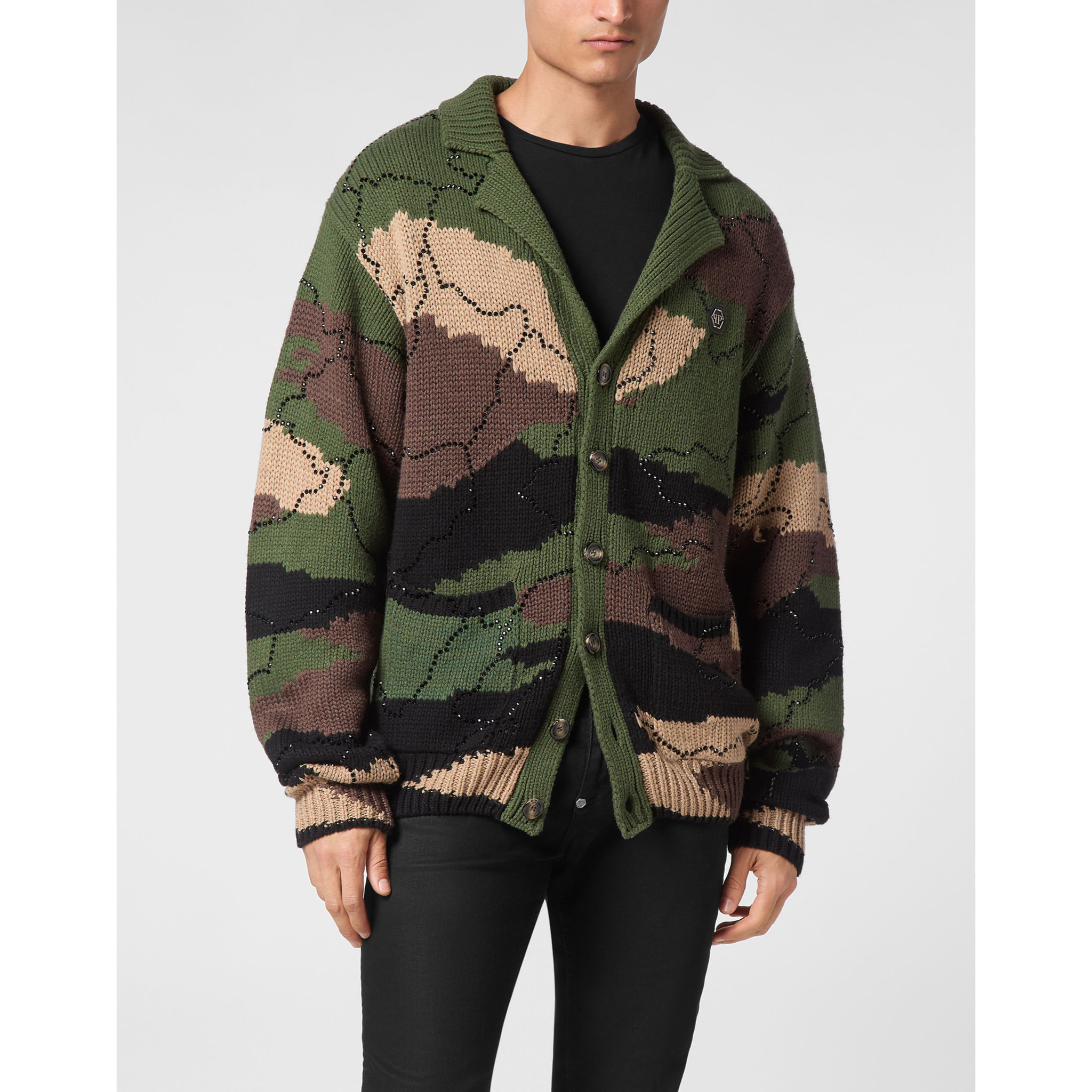 PHILIPP PLEIN Cárdigan CAMOUFLAGE
