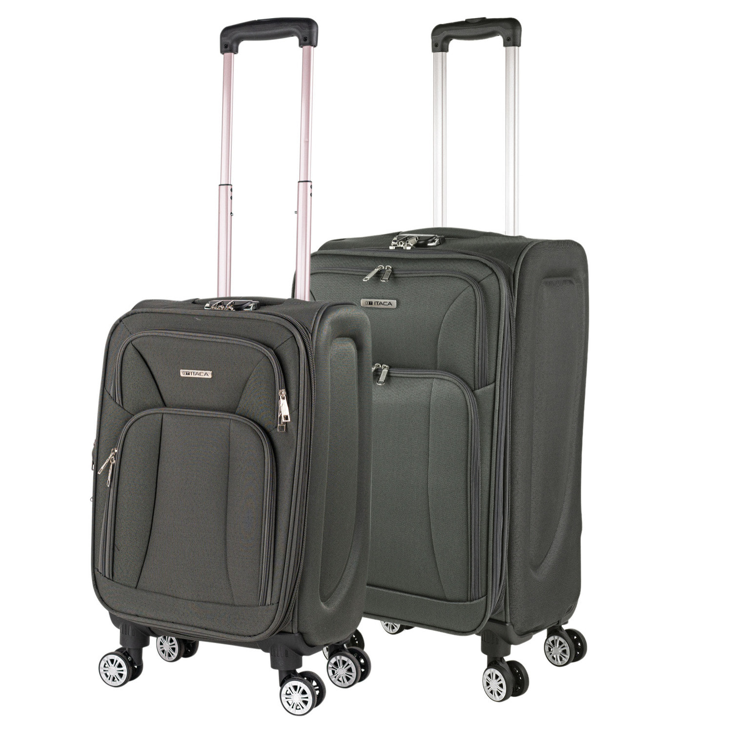 Juego De Maletas Semi-Rígidas Eva Itaca Bergamo Gris