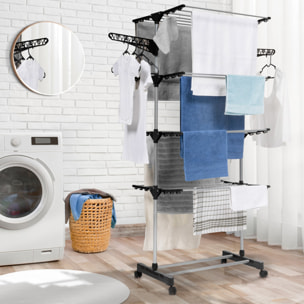 Séchoir Néo noir 4 niveaux - 24m d'étendage