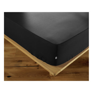 Drap housse 180 x 200 cm en coton avec bonnet H. 30 cm - AMBRE