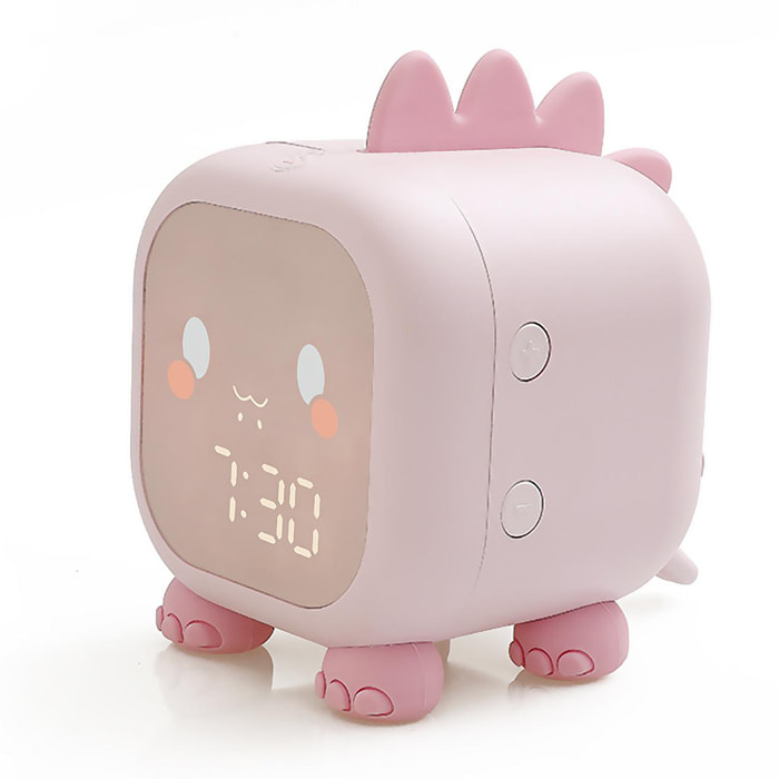 Reloj despertador infantil Dragon con luz, para entrenar el sueño. Batería recargable.