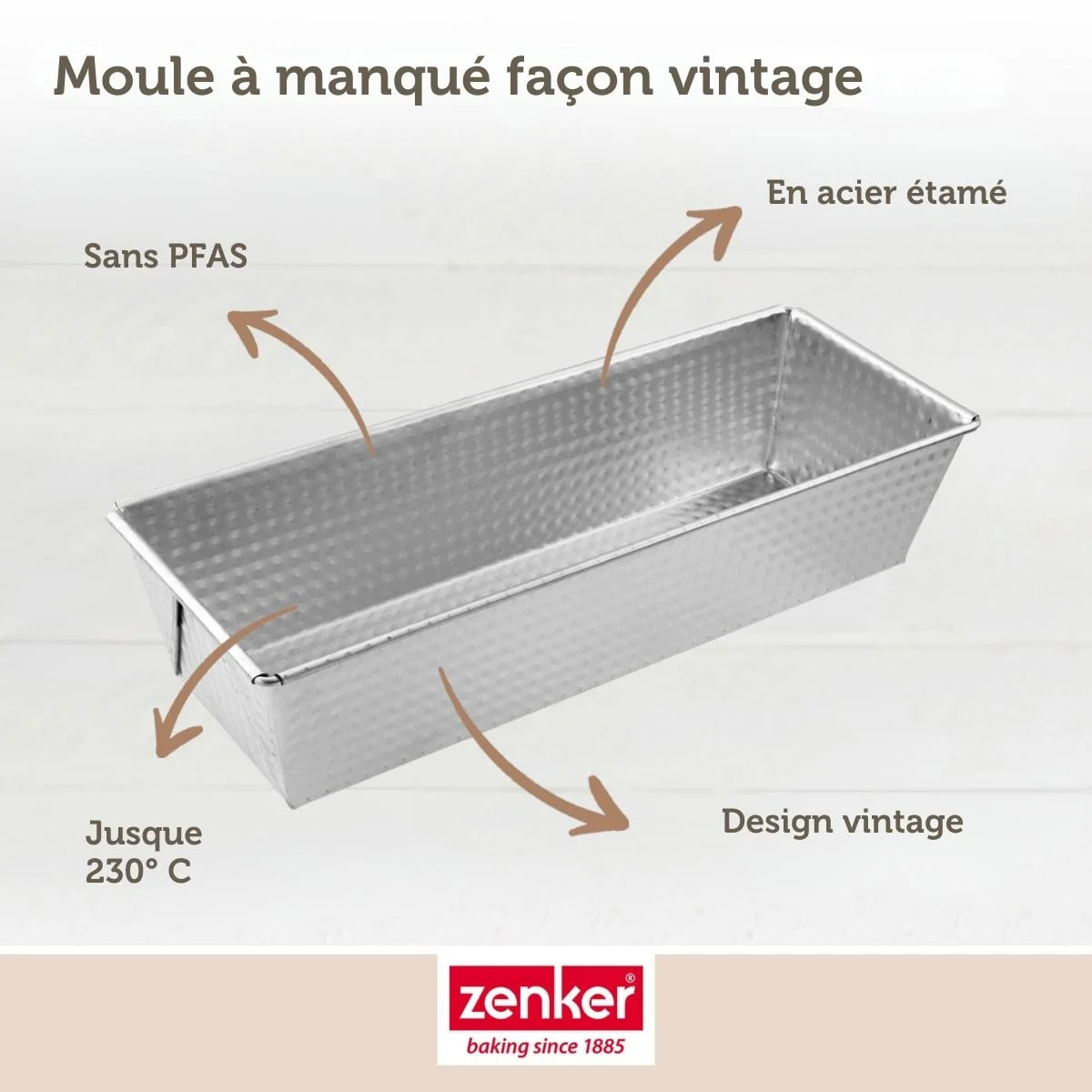 Lot de 2 moules à cakes Zenker Silver