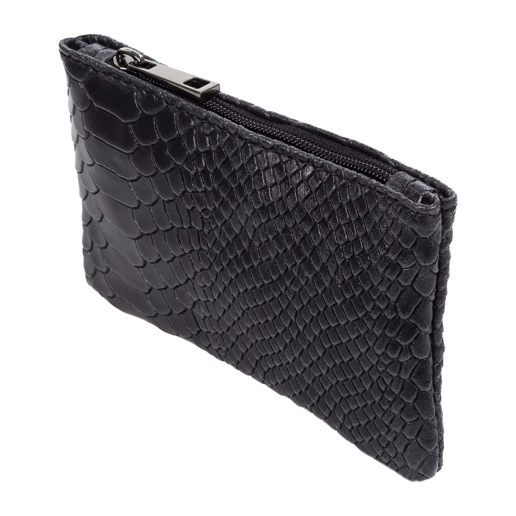 Seconda Portafoglio Donna Donna.Pelle autentica Scamosciata Incisa Serpente