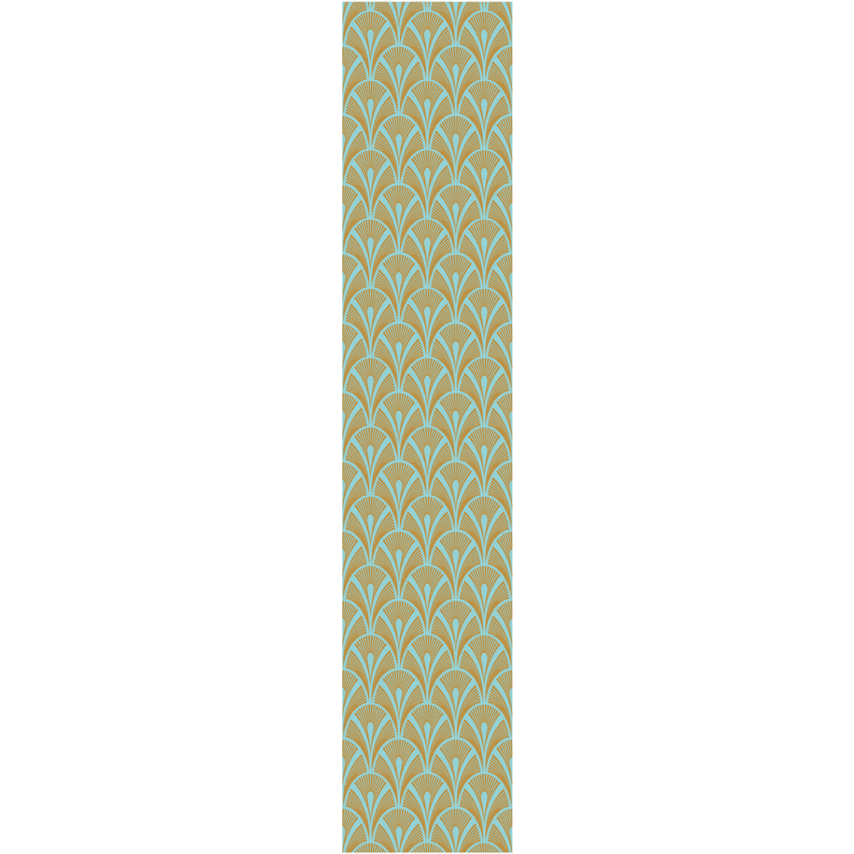 Papier peint intissé pré-encollé - SCANDINAVE ART DÉCO AQUAMARINE - 1 rouleau