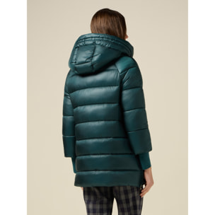 Oltre - Plumífero midi con capucha - Verde
