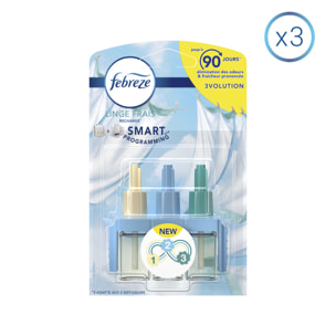 3 Recharges Linge Frais Pour Desodorisant Electrique, 20ml, Febreze Smart