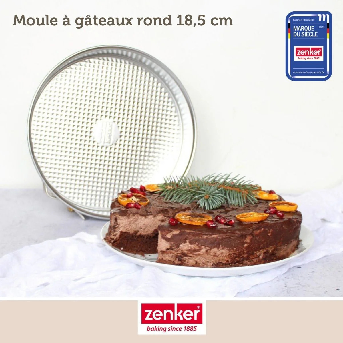 Set pâtisserie avec moule à manqué 18,5 cm, 2 bols à mixer, verre mesureur et spatule Zenker