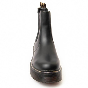 Botín De Plataforma - Negro - Altura: 4 Cm