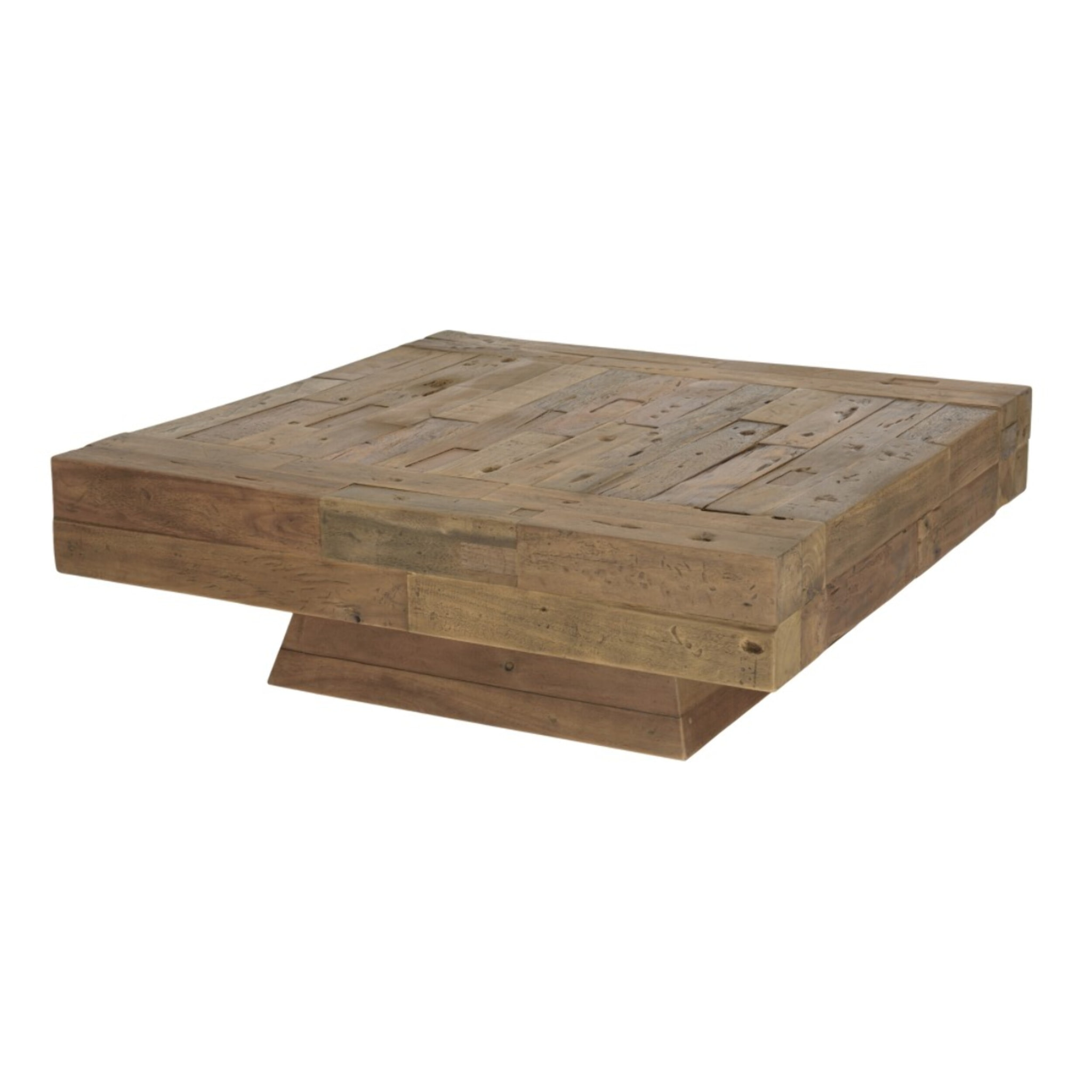 MATHIS - Table basse carrée bois massif marron
