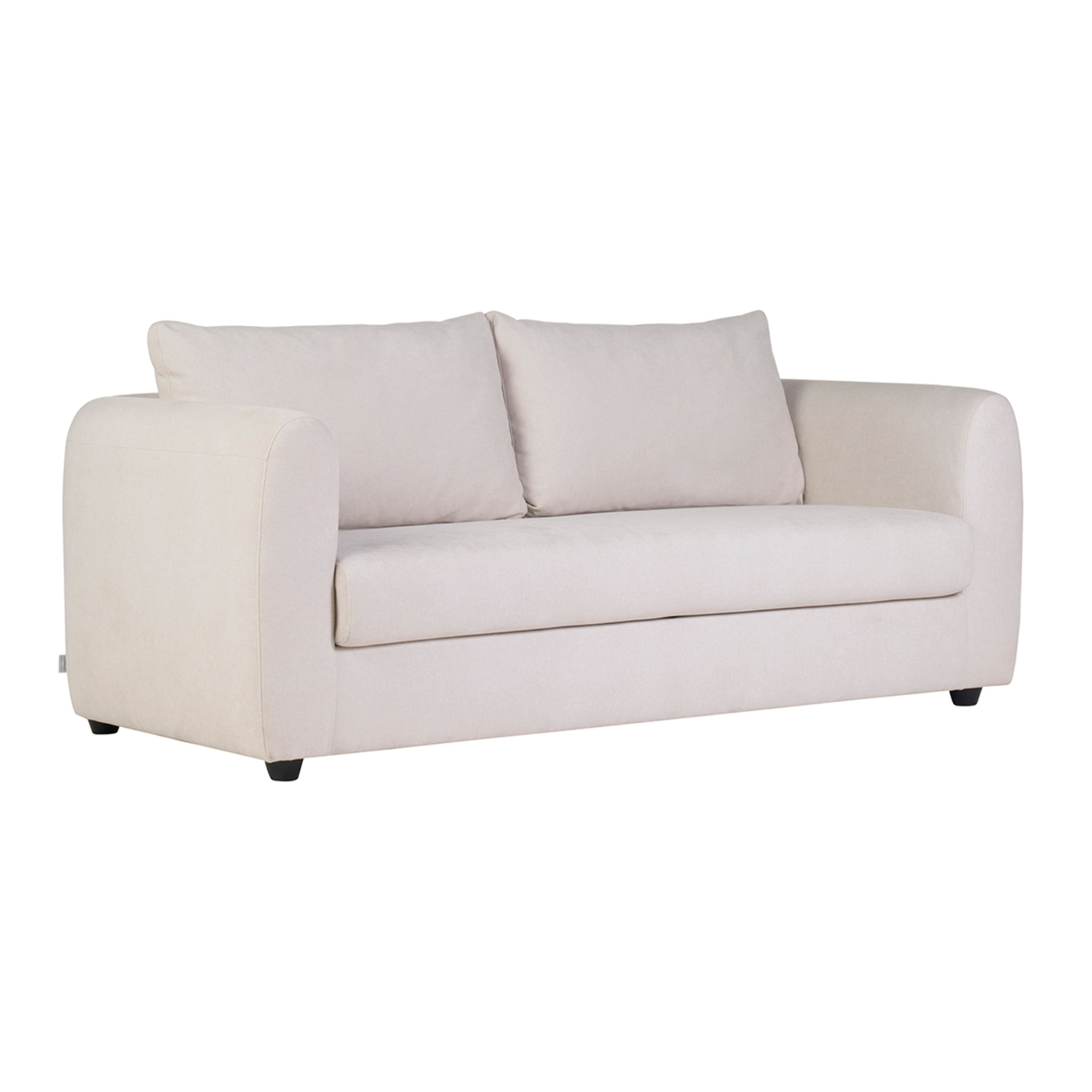 Canapé convertible 3 places en tissu effet velours beige HARLO