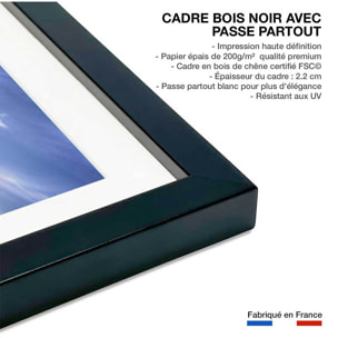 Affiche paysage Une Journee en Arctique Affiche sous cadre noir