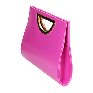 Pochette fucsia en tejido abrasivado