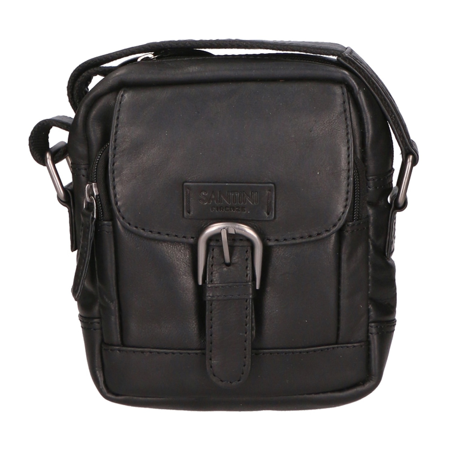 Borsa a tracolla unisex vera pelle - Modello False - 100% Made in Italy - 15.0 x 19.0 x 5.0 cm