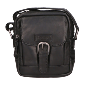 Borsa a tracolla unisex vera pelle - Modello False - 100% Made in Italy - 15.0 x 19.0 x 5.0 cm