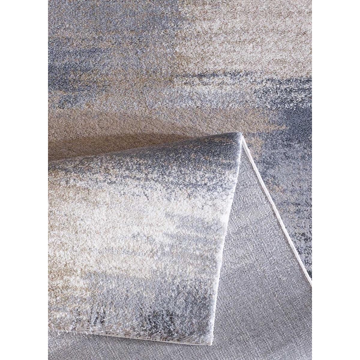 Tapis salon et chambre tissé motif faux uni HAMU