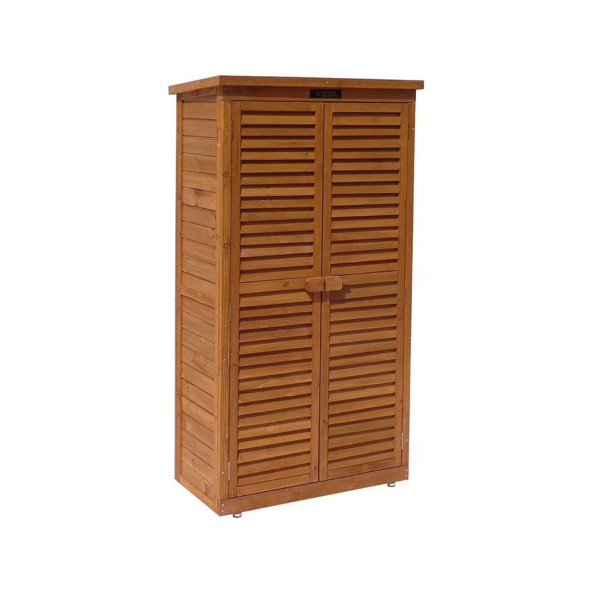 Armoire de jardin "Space" - 87 x 46.5 x 160 cm - Marron