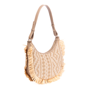 Biscubio Bolso de hombro Mujer. Fabricado en tela y piel sintética PU.