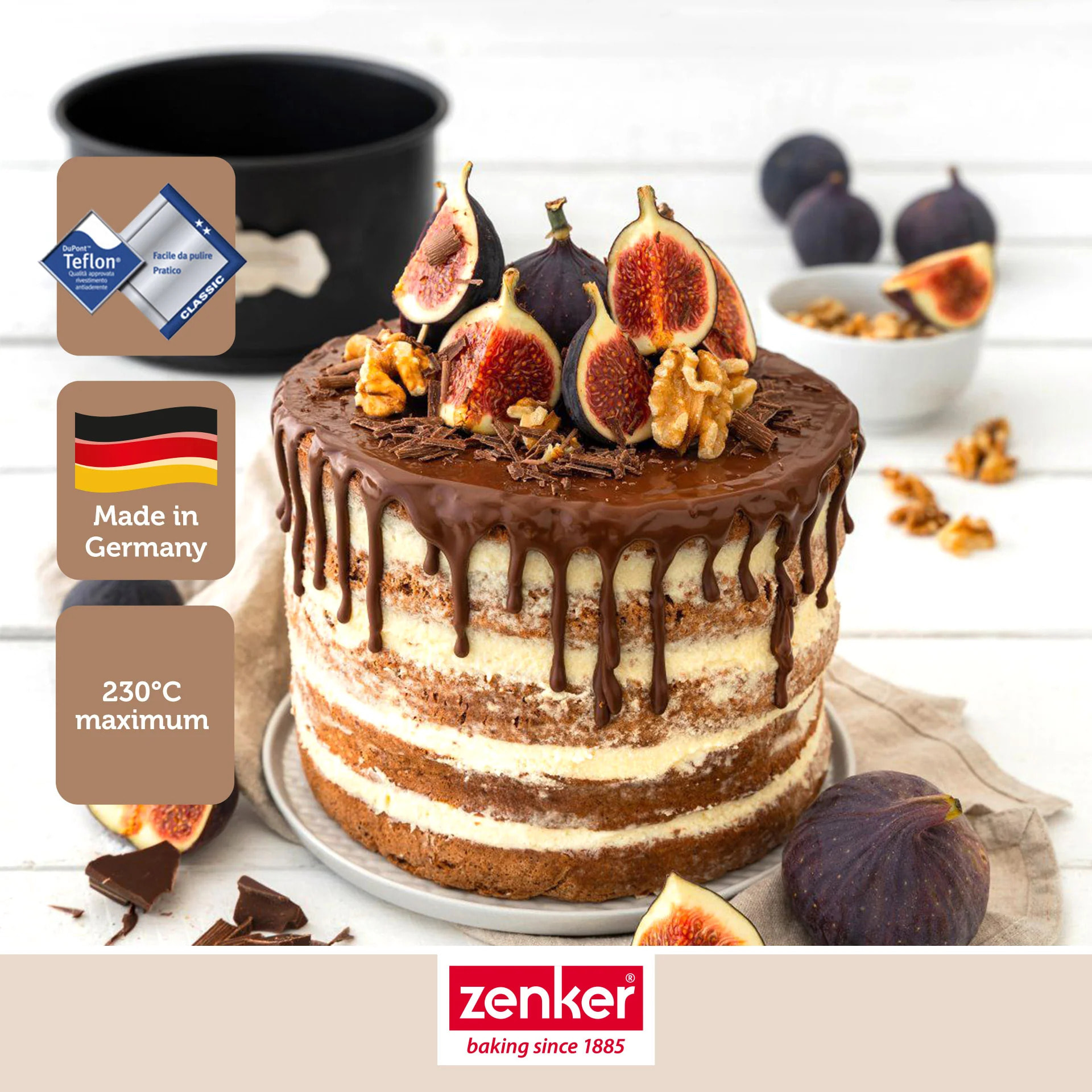 Lot de 2 moules à panettone à charnière 18 cm Zenker Spécial Countries
