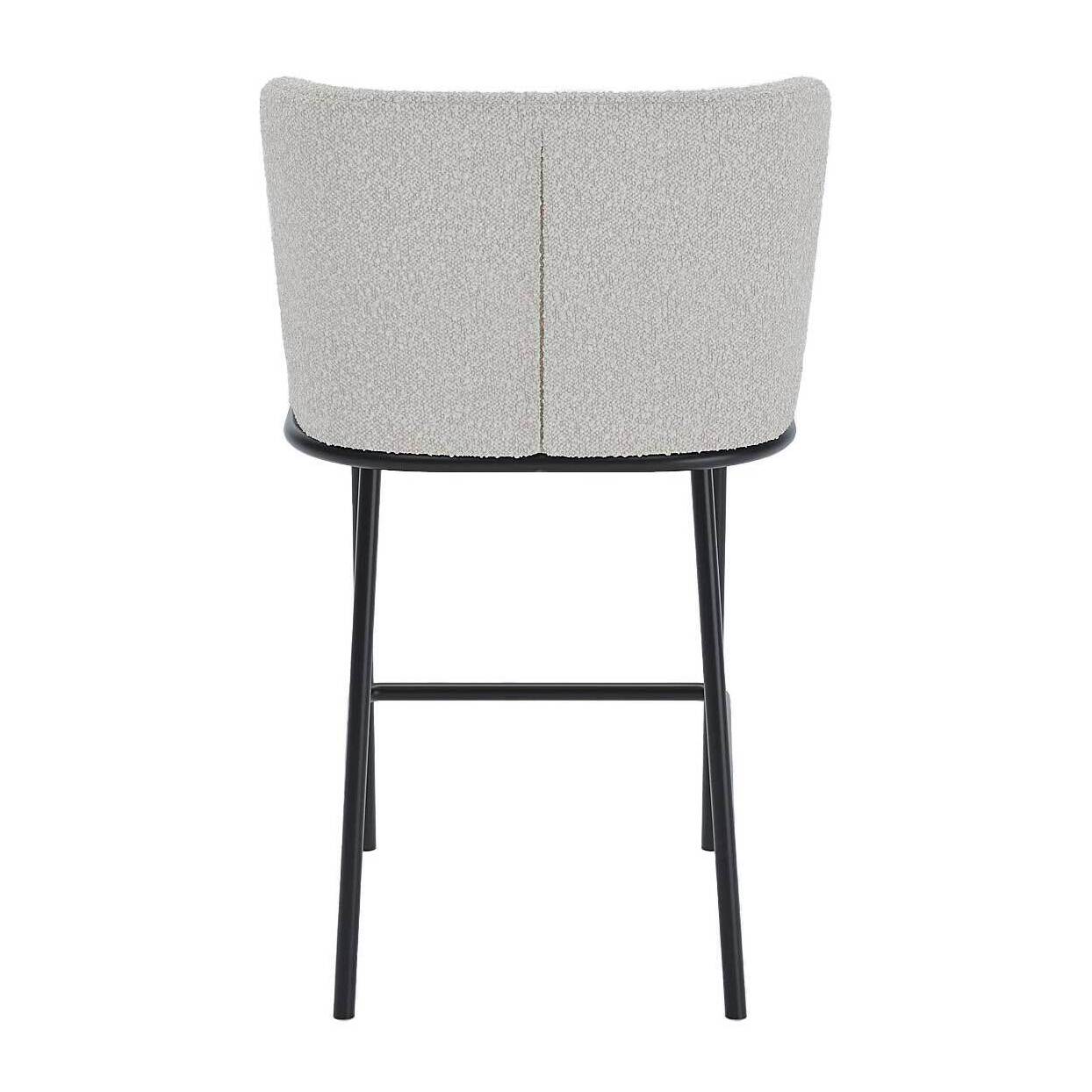 Lot de 2 tabourets de bar tissu bouclé