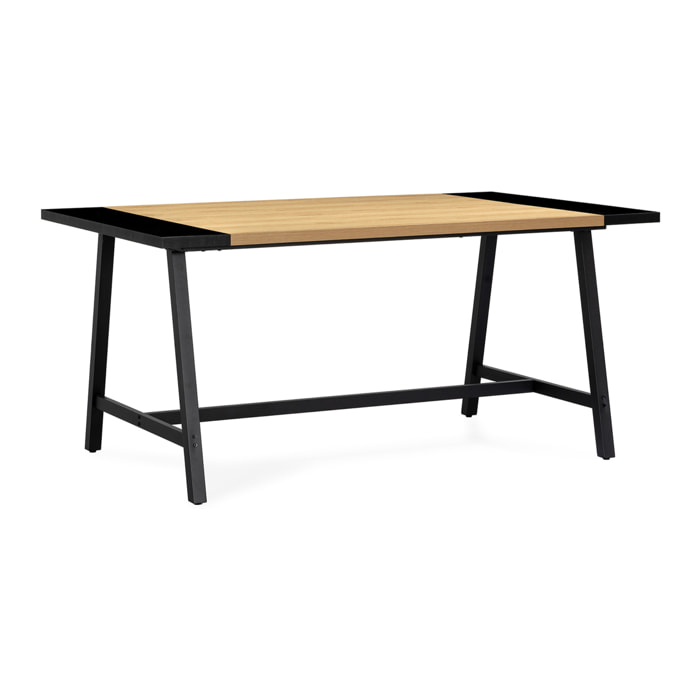 Mesa de comedor Caracas efecto Roble, 160 cm