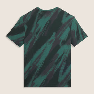 T-shirt stampata effetto pennellata in cotone