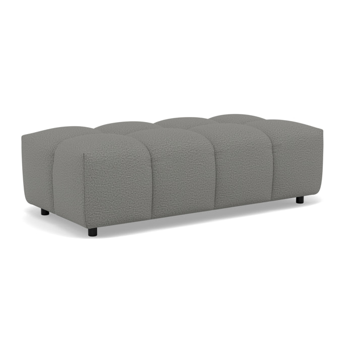 Adelaide - pouf en tissu texturé - Gris