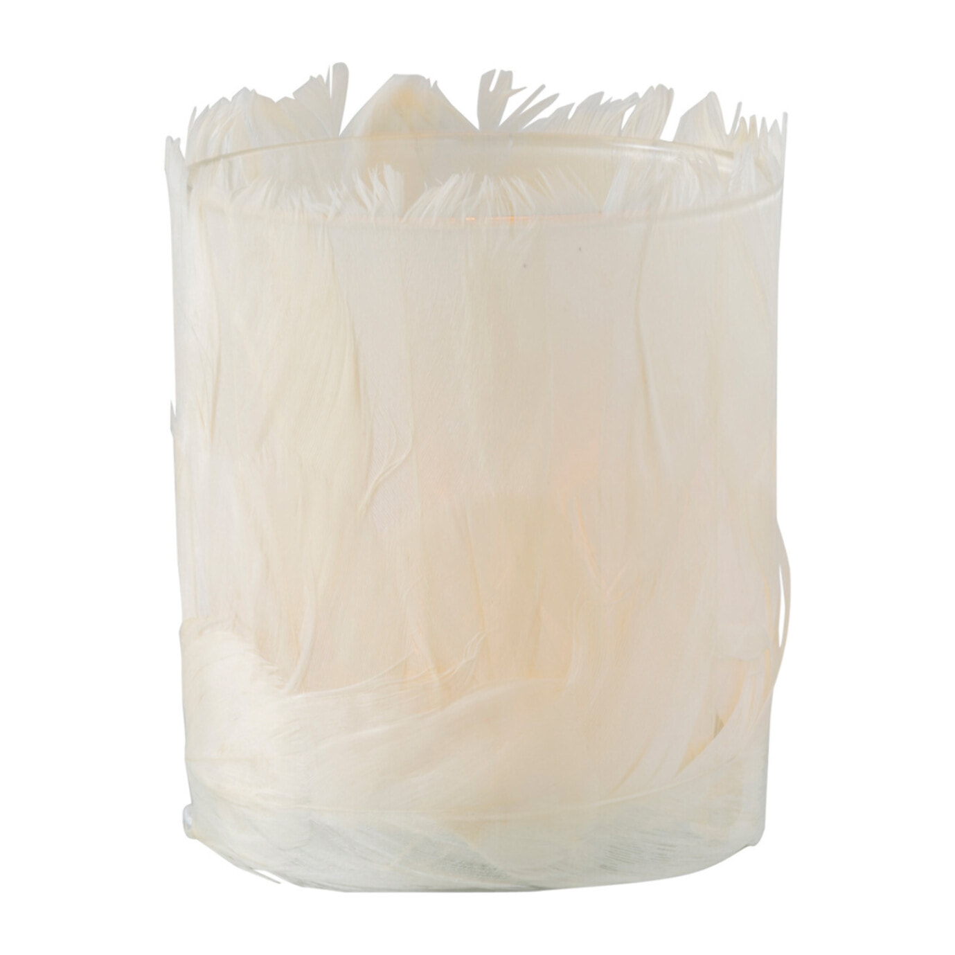 J-Line photophore Plumes - verre - crème - small - 4 pcs