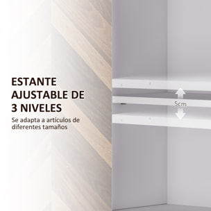 Armario de Pared para Baño Multiusos Mueble de Baño Suspendido Armario Colgante de Almacenamiento con 2 Puertas Estante Ajustable y Estante Abierto 59x20x60 cm Multicolor
