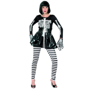 Travestimento Costume Halloween Lady Skeleton Donna