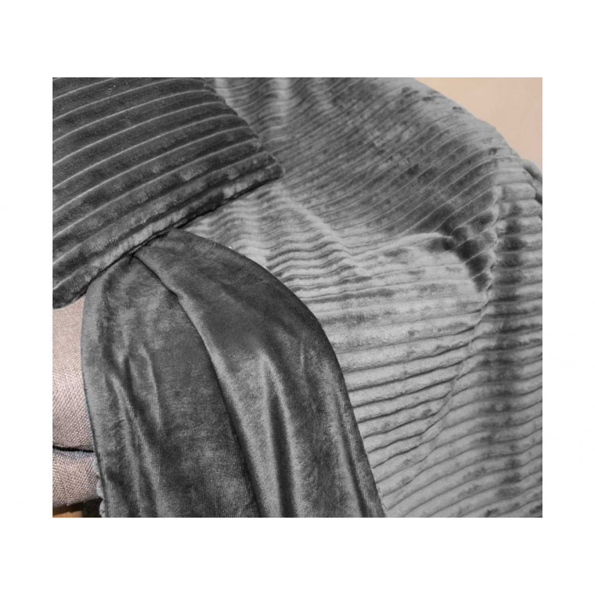 Plaid lumineux effet velours Gris - FUR
