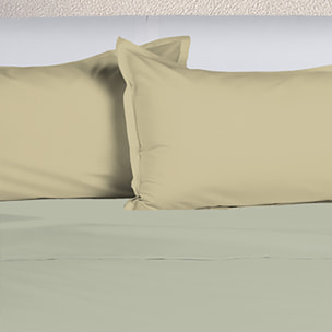 UNO CASA DESIGN Completo Letto Bice 25 Bicolor in Puro Cotone_Matrimoniale_kiwi