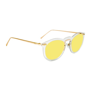 Gafas de sol OCEAN GENOVA - Plana marrón con patillas metálicas doradas