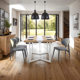 Mesa de comedor Jokul 180 Blanco - Roble