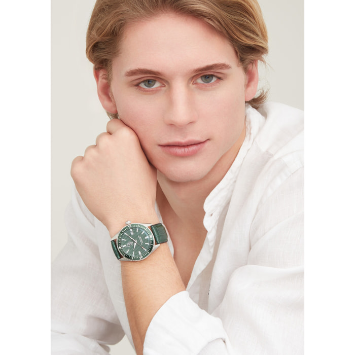 Orologio U.S. Polo Assn. in pelle verde