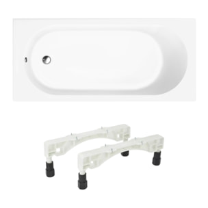 Baignoire droite VILLEROY ET BOCH O Novo acrylique avec pieds