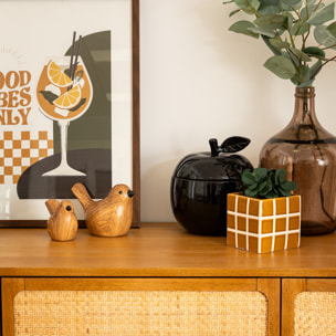 Lot de 2 oiseaux Family corner céramique