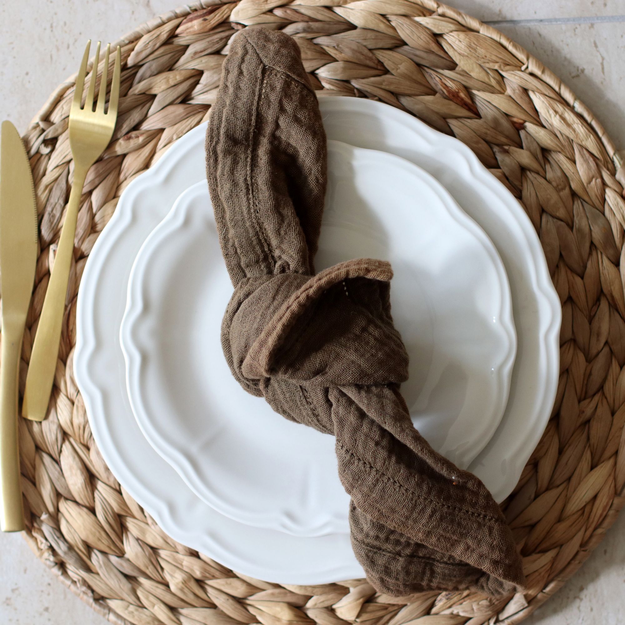 Lot de 6 assiettes à dessert en grès blanc 20cm CHARLOTTE