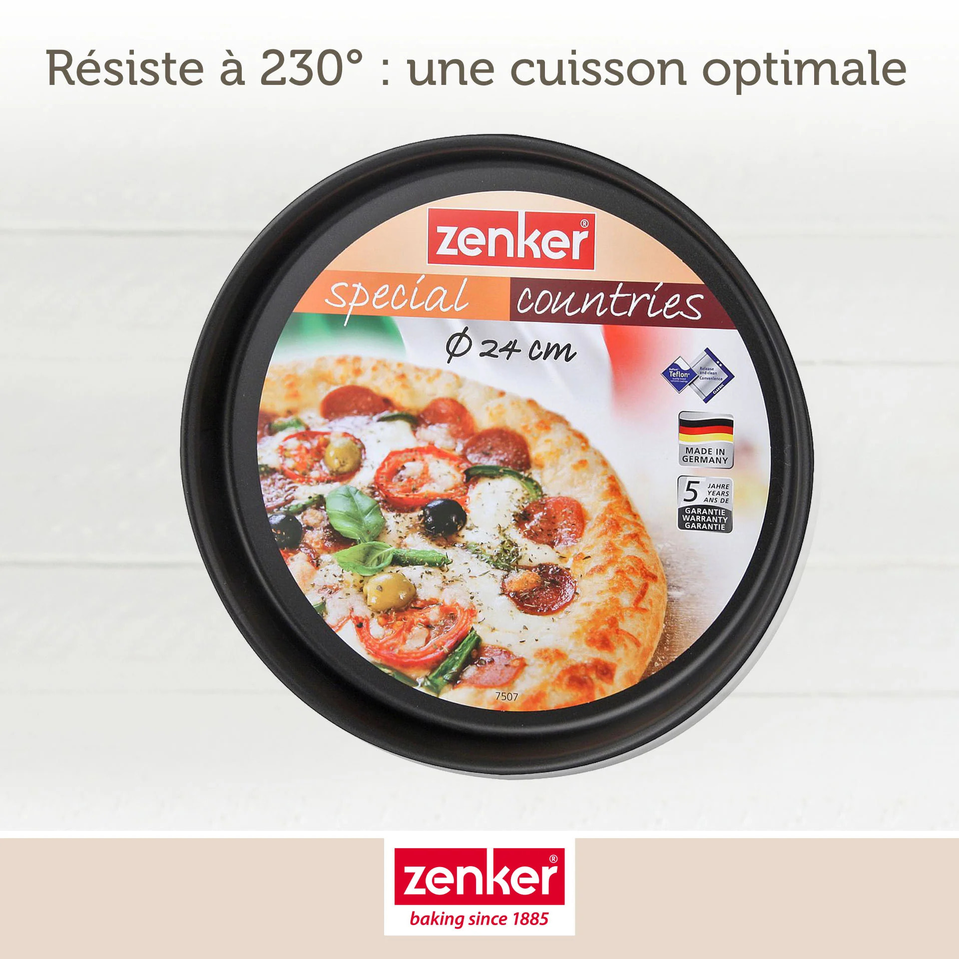 Plaque à pizza 24,5 cm Zenker Spécial Countries