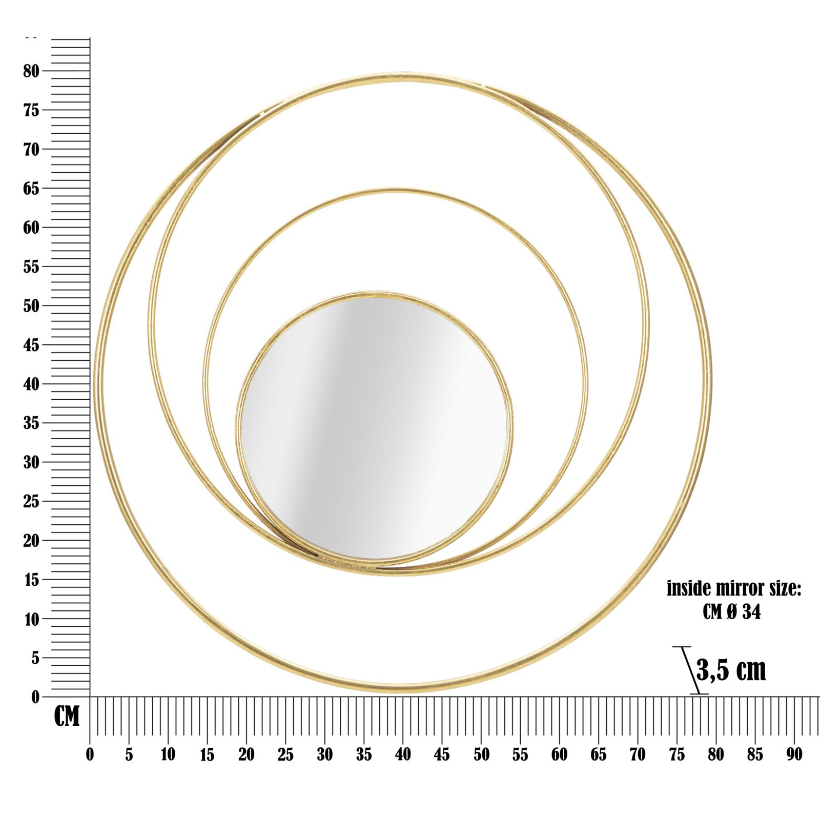 SPECCHIO ARC GLAM CM Ø 80X3,5