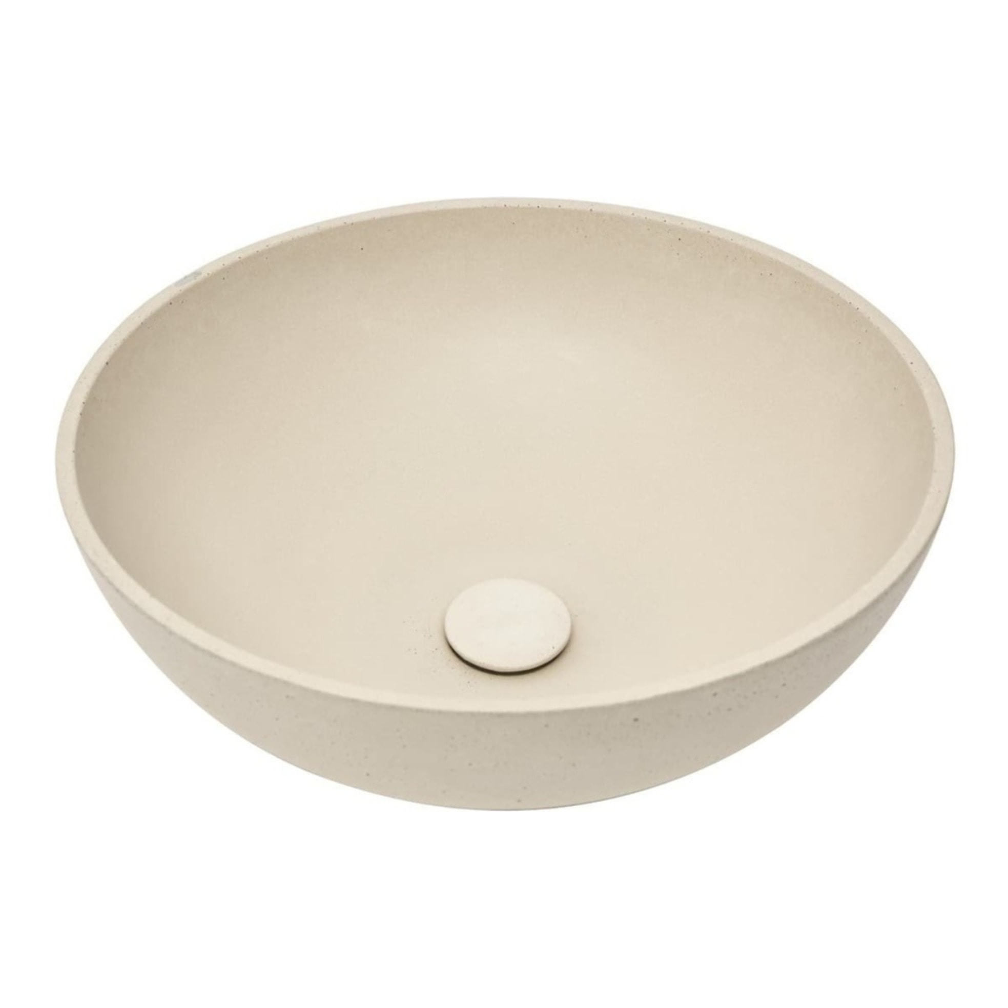 SAT Cemento lavabo 42x42 cm sable mat sans trou pour mélangeur, sans trop-plein CEM4242P