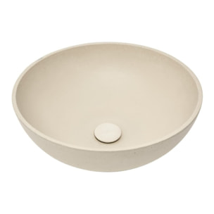 SAT Cemento lavabo 42x42 cm sable mat sans trou pour mélangeur, sans trop-plein CEM4242P