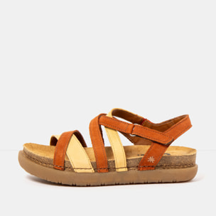 Sandalias 1714 MULTI DARK ORANGE-HONEY /RHODES color Dark orange-honey