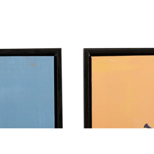 Set 2 Cuadros Mariposas Con Marco Negro 60x4x90 Cm