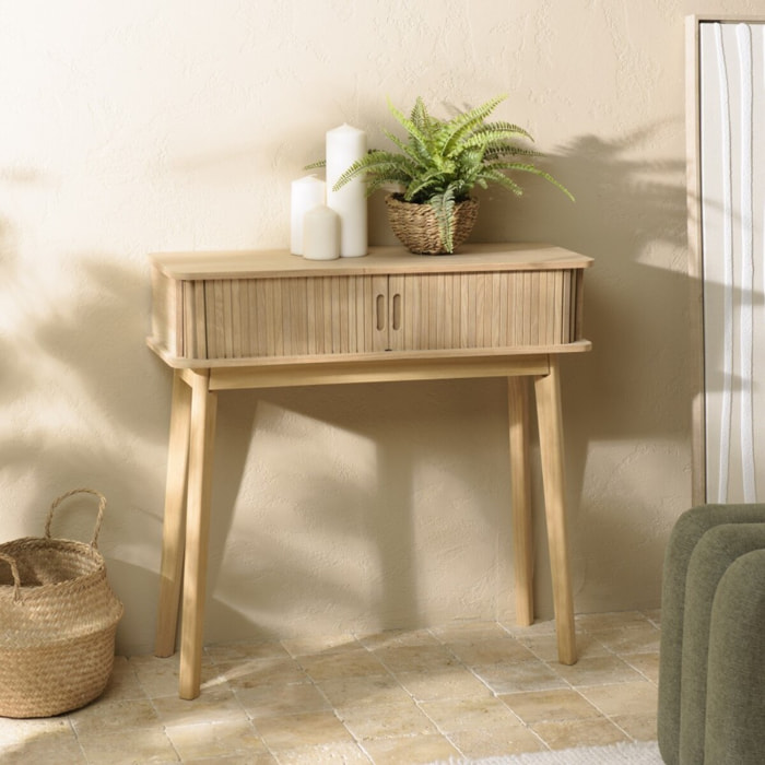 AGATHE - Console 80x30cm en bois couleur naturelle