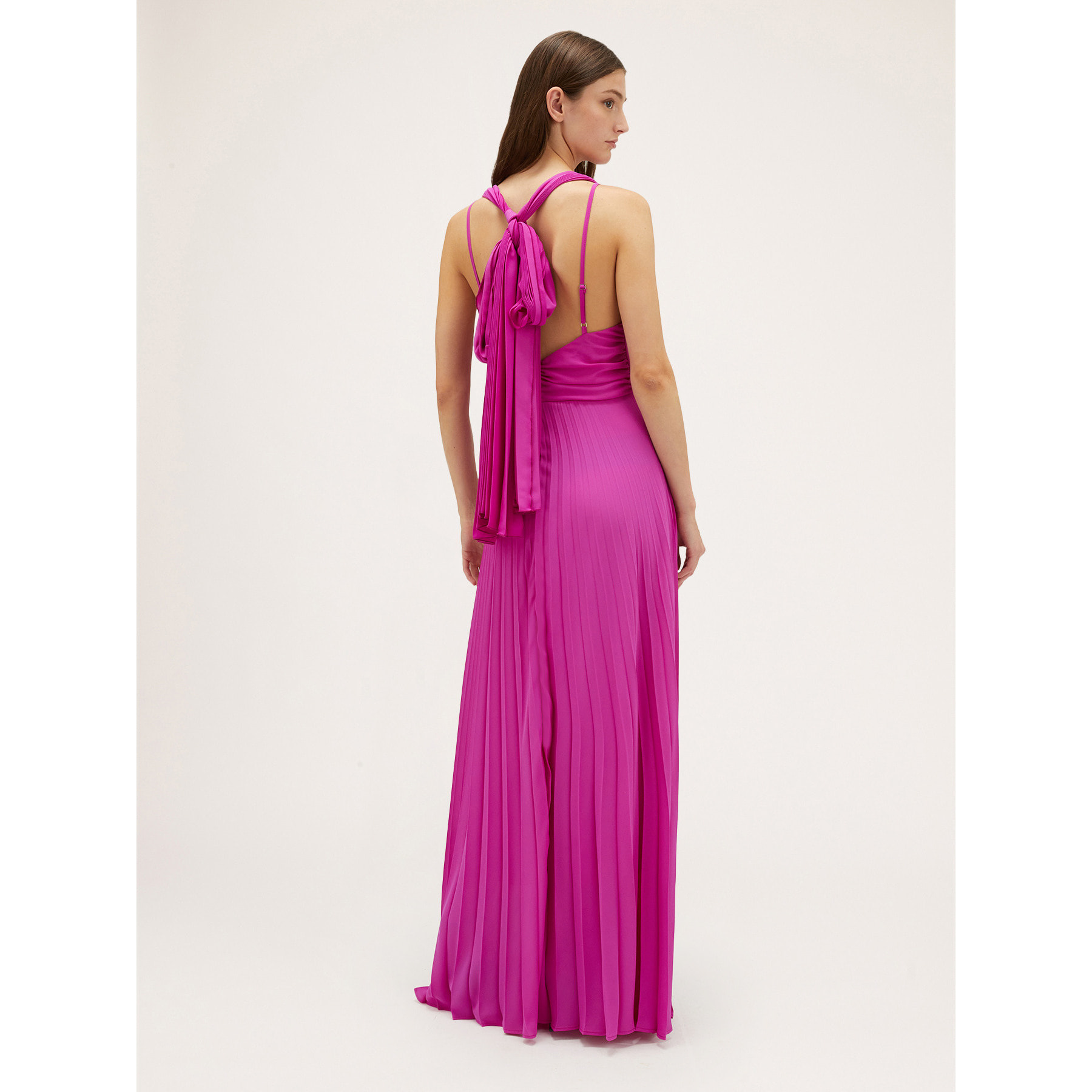 Motivi - Vestido elegante plisado - Fuchsia